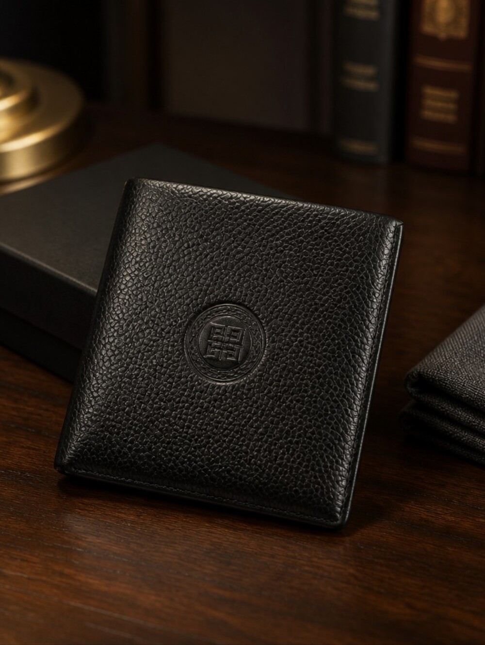 Givenchy Black Pebbled Leather Bi-Fold Wallet